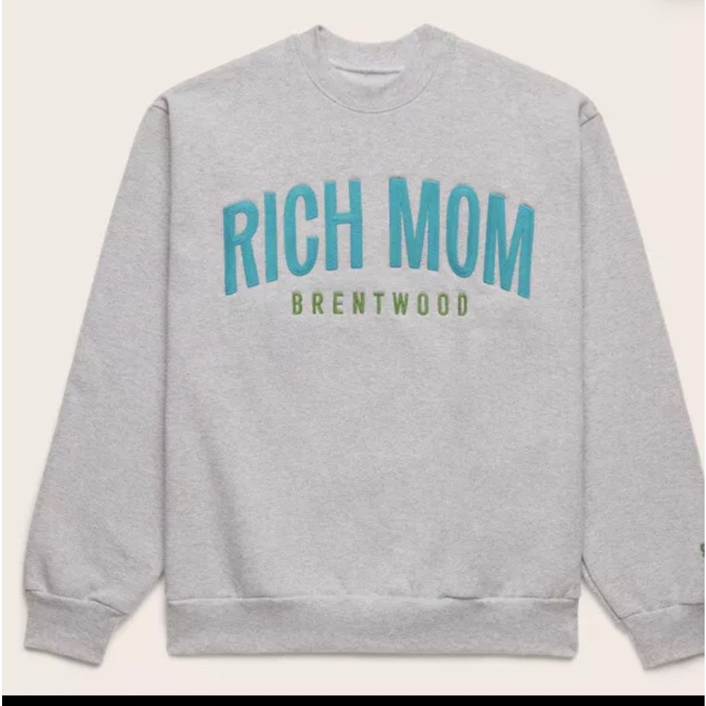 Tinx Rich Mom Brentwood Sweatshirt Limited Edition Embroidered Pullover Size S